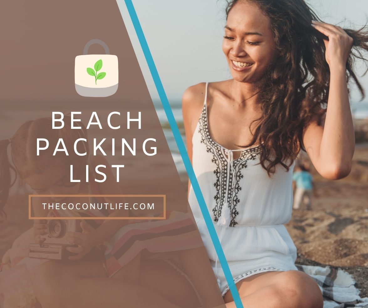 Woman on a beach blanket by the sea.